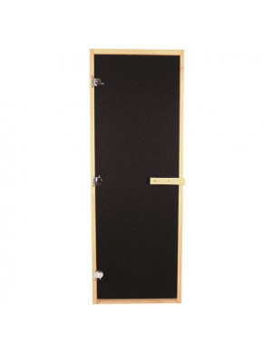 Дверь стекло Чёрная Матовая BLACK 1900х700мм, 8мм, (Магнит) (Осина)