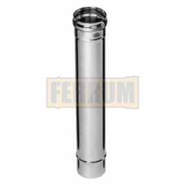 Дымоход Феррум нержавеющий L=0,5м (430/0,5мм) D115