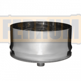 Заглушка Феррум П внутренняя нержавеющая (AISI 430/0,5 мм) D197 с конденсатоотводом 