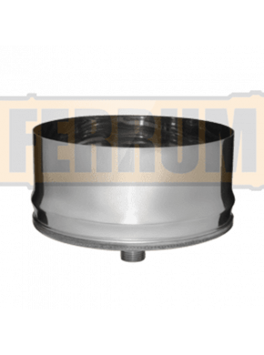 Заглушка Феррум П внутренняя нержавеющая (AISI 430/0,5 мм) D197 с конденсатоотводом 