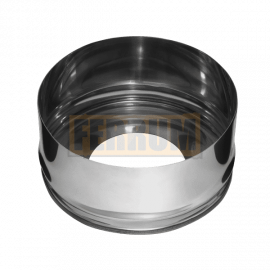 Заглушка Феррум с отверстием нержавеющая (AISI 430/0,5 мм) D115х200