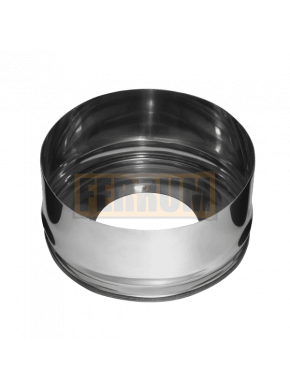 Заглушка Феррум с отверстием нержавеющая (AISI 430/0,5 мм) D115х200